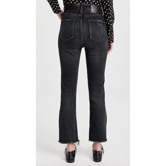 $380 New Moussy ALHAMBRA FLARE BAROQUE JAPAN LIMITED -Jeans Black Denim size 27 - Picture 3 of 6